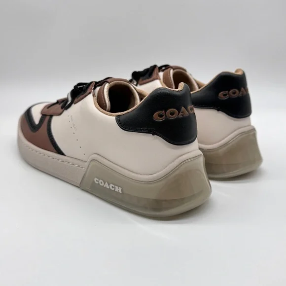 Coach CitySole Court Sneakers Men’s 10D Brown Black White Leather Low Top Shoes - Picture 7 of 16